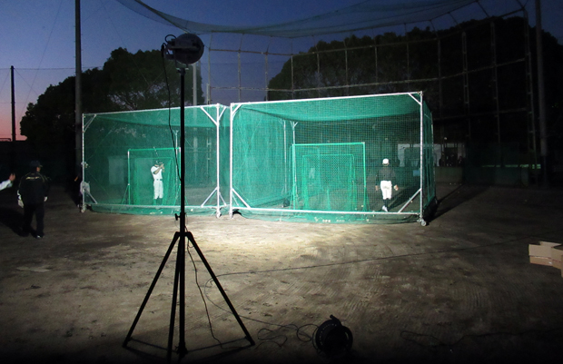 野球部夜間練習照明