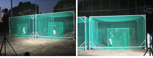 野球部夜間練習照明