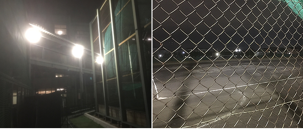 野球部夜間練習照明