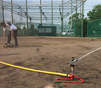 野球マウンド散水