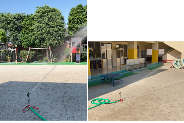 園庭への散水用・熱中症対策