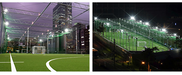 夜間練習時の照明